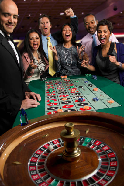 Live blackjack table with dealer and players